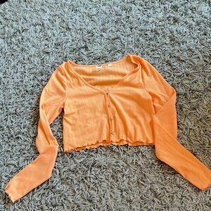 Peach Colored Cardigan Top